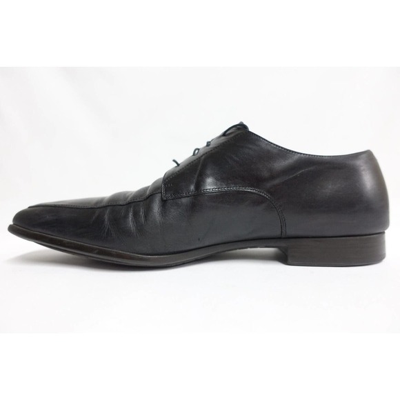 SANTONI Men Dress Shoes Apron-Toe Derby Black Sz 12 EE Wide Leather Lace-Up main image 4